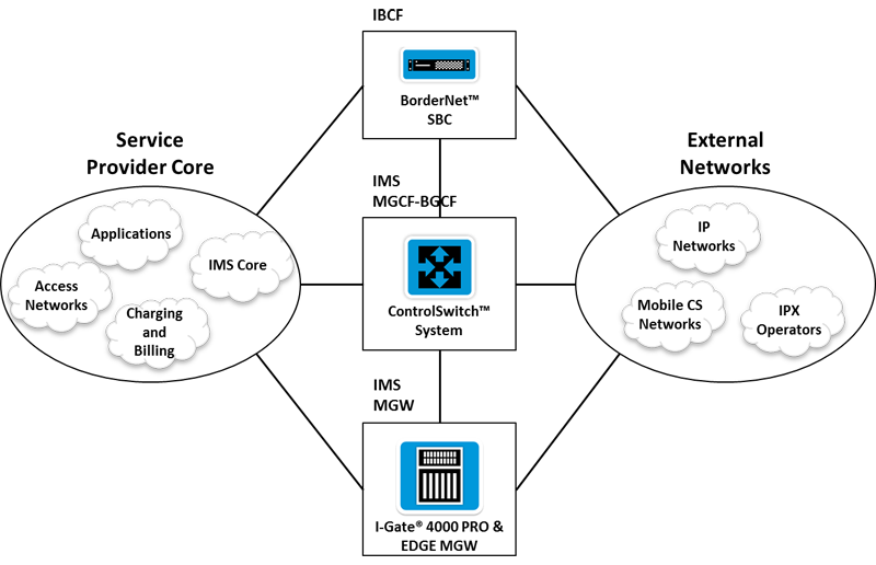 The ControlSwitch System provides operators with the best array of Class 4 softswitch connectivity options for their IMS/VoLTE networks.